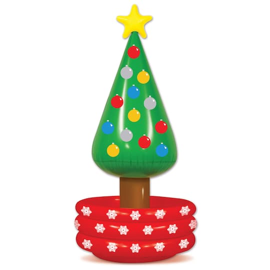 Beistle 26" x 4.75ft. Inflatable Christmas Tree Cooler